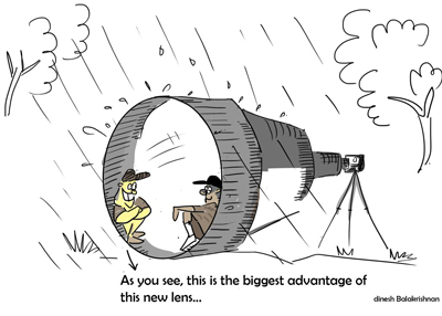 Big Lens Advantages, Wilderhood Recitals Chapter Laughing Dove, Wildlife Cartoons by Dinesh Balakrishnan