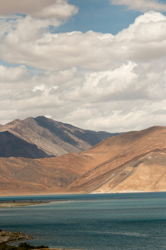 Confluence of elements, Lake, Mountains, Sky and clouds, Pangong Tso, Ladakh